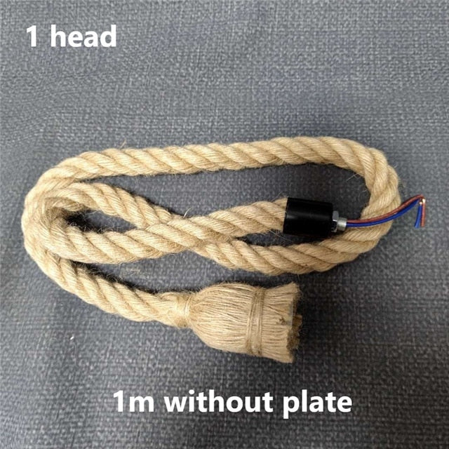 Hemp Rope Lights Vintage Hanging Lamp