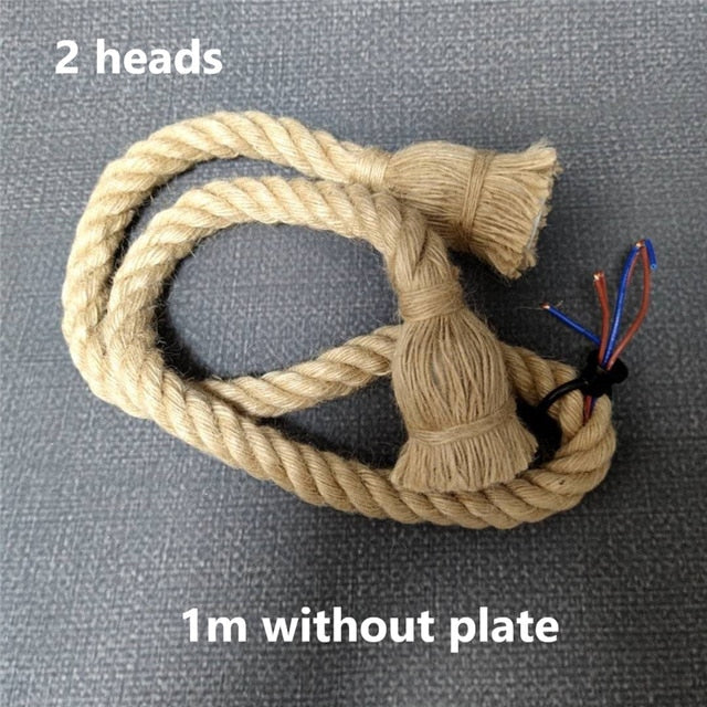 Hemp Rope Lights Vintage Hanging Lamp