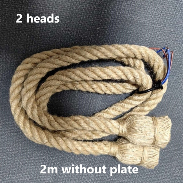 Hemp Rope Lights Vintage Hanging Lamp