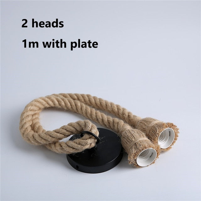 Hemp Rope Lights Vintage Hanging Lamp