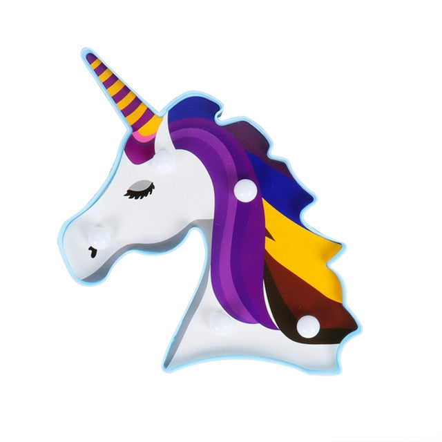 3D unicorn LED light for home decor