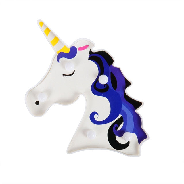 3D unicorn LED light for home decor