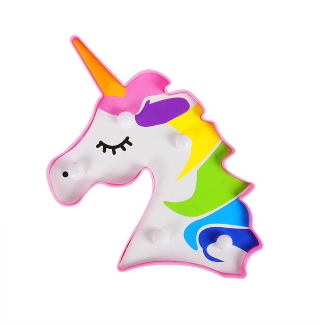 3D unicorn LED light for home decor