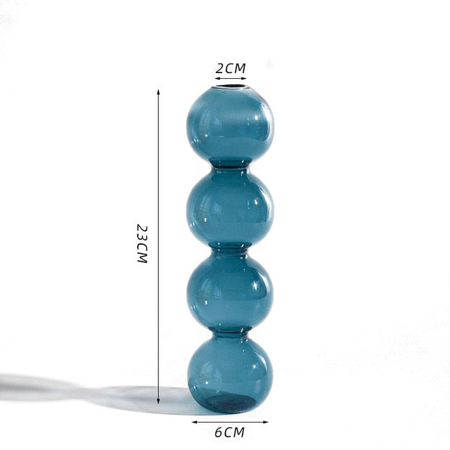 Creative Glass Bubble Vase Flower Art