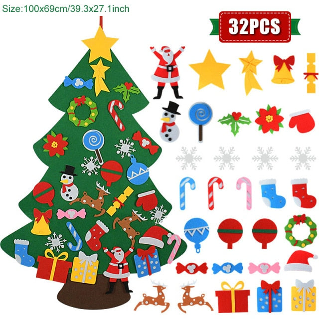 Kids DIY Felt Christmas Tree Decoration