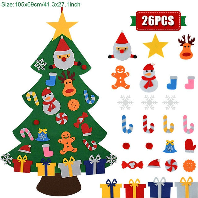 Kids DIY Felt Christmas Tree Decoration