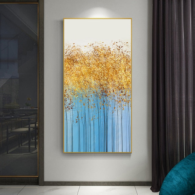 Vintage Abstract Golden Rich Tree Poster