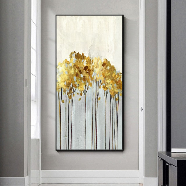 Vintage Abstract Golden Rich Tree Poster