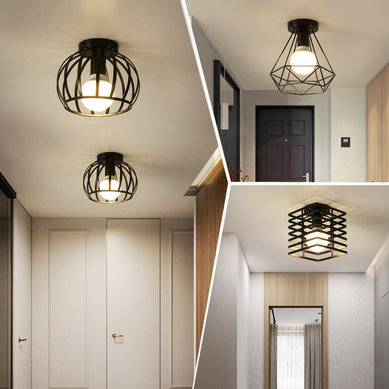 Iron Ceiling Lamp Foyer Iron Lights