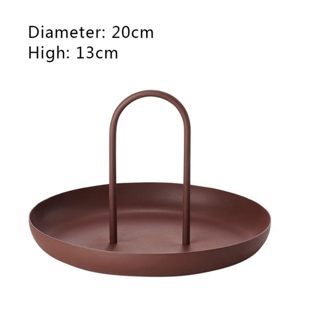 Table Meal Snack Tray Plate with Handle