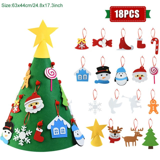 Kids DIY Felt Christmas Tree Decoration