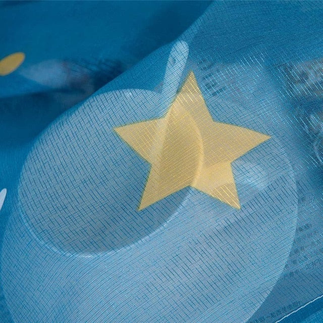 Cartoon Planet Blackout Curtains For Kids Room