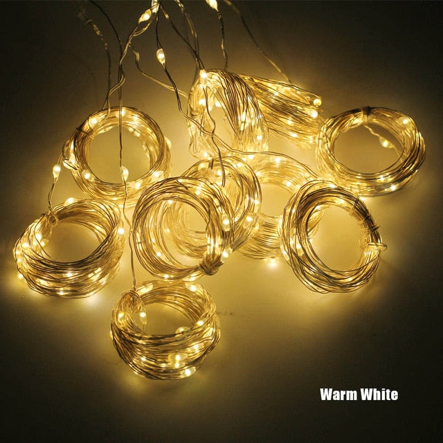3M LED Curtain Garland on the Window String Lights