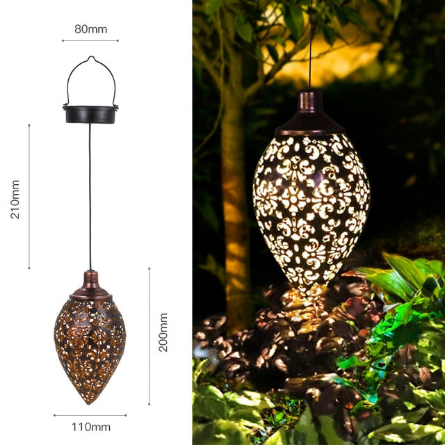 Waterproof solar garden light LED Lantern Hanging