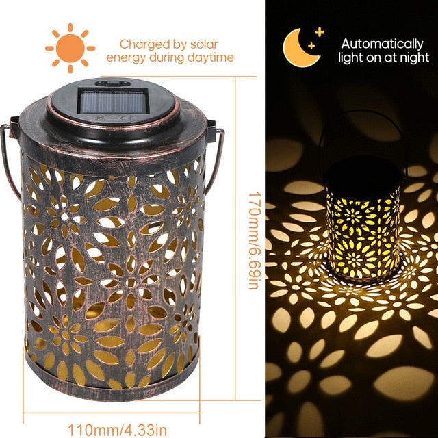 Waterproof solar garden light LED Lantern Hanging