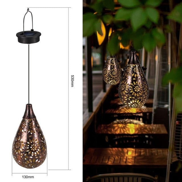 Waterproof solar garden light LED Lantern Hanging