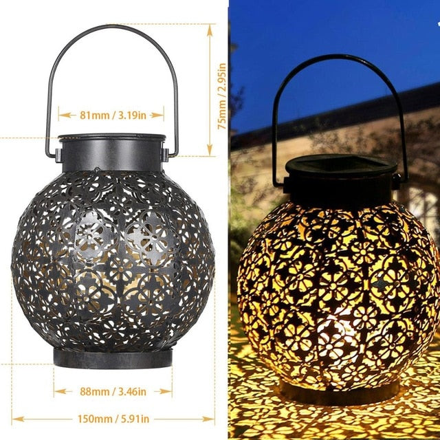 Waterproof solar garden light LED Lantern Hanging