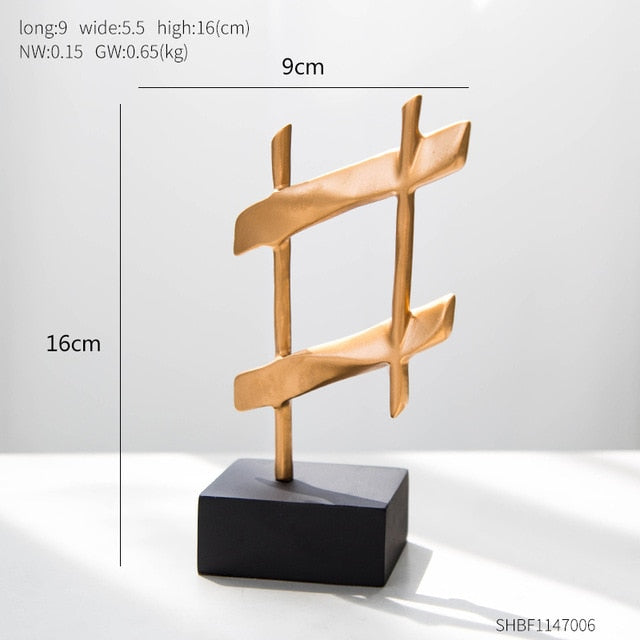 Figurine decorative art statuette musical note