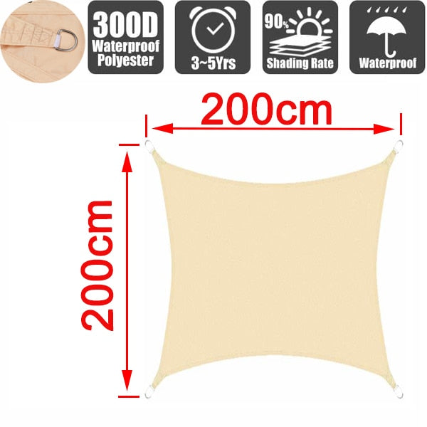 Waterproof Sun Shelter Triangle Sunshade Protection