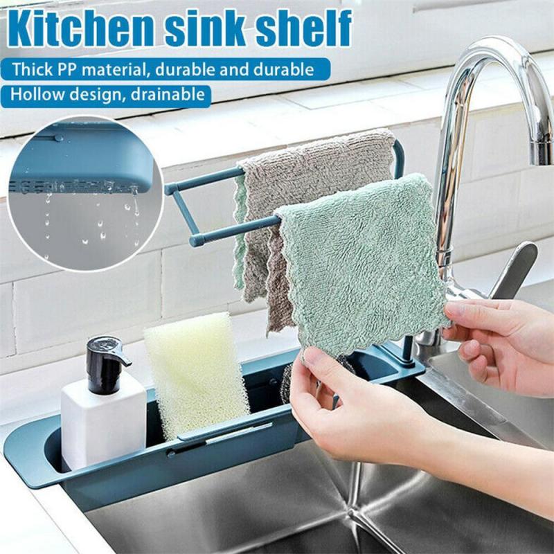 Telescopic Sink Shelf Drain Rack