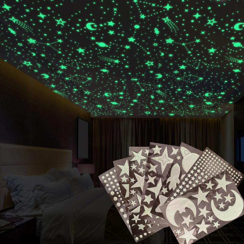 Bubble Luminous Stars Moon Wall Sticker