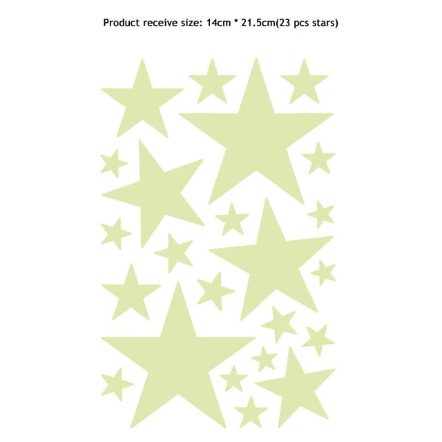 Bubble Luminous Stars Moon Wall Sticker