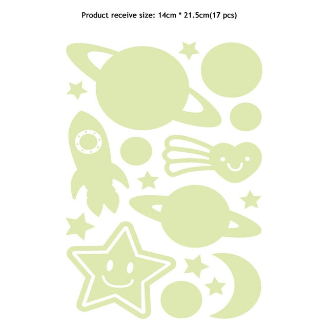 Bubble Luminous Stars Moon Wall Sticker