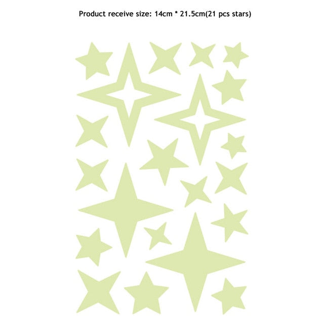 Bubble Luminous Stars Moon Wall Sticker