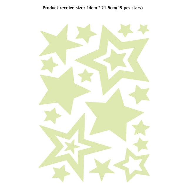 Bubble Luminous Stars Moon Wall Sticker