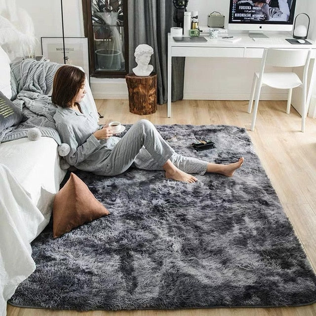 Soft Silk Carpets Rugs Home Rugs Home Tie-dye Gradient