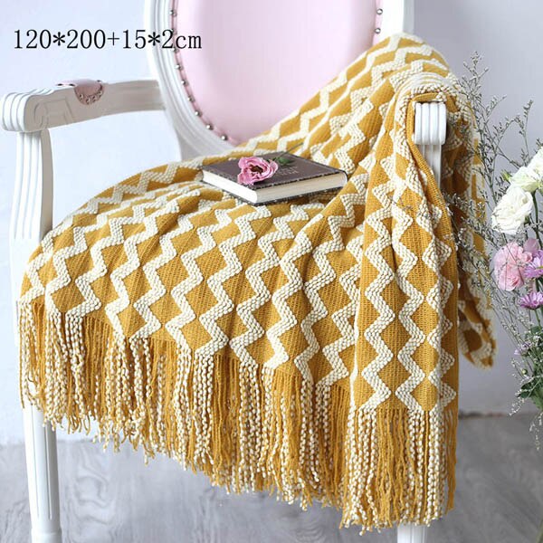 Knitted Throw Thread Blanket for Beds