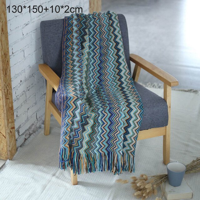 Knitted Throw Thread Blanket for Beds