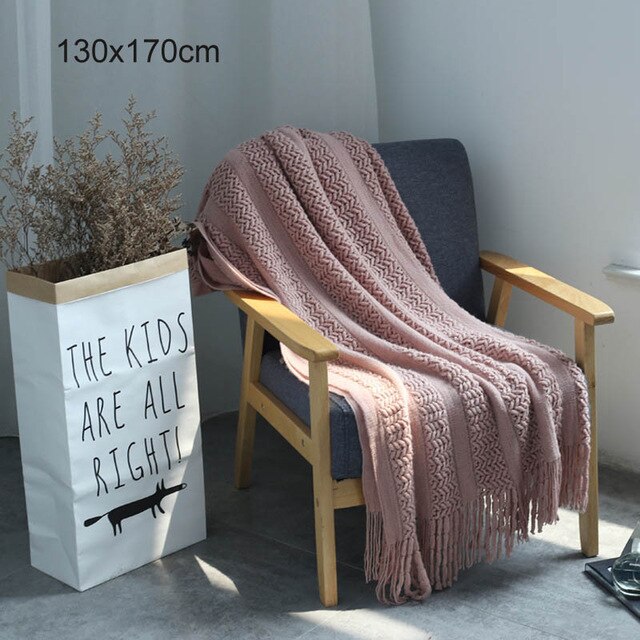 Knitted Throw Thread Blanket for Beds