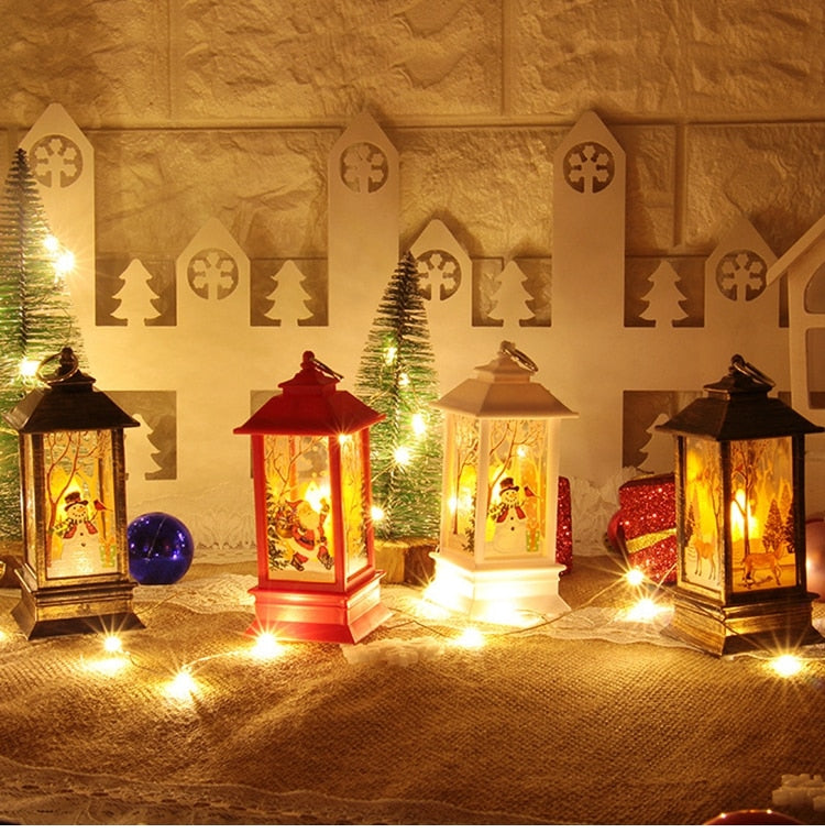 Santa Claus Snowman Light Merry Christmas Decor