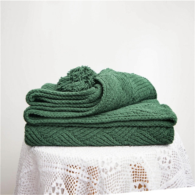 Chenille Blanket Throw Super Soft Cover