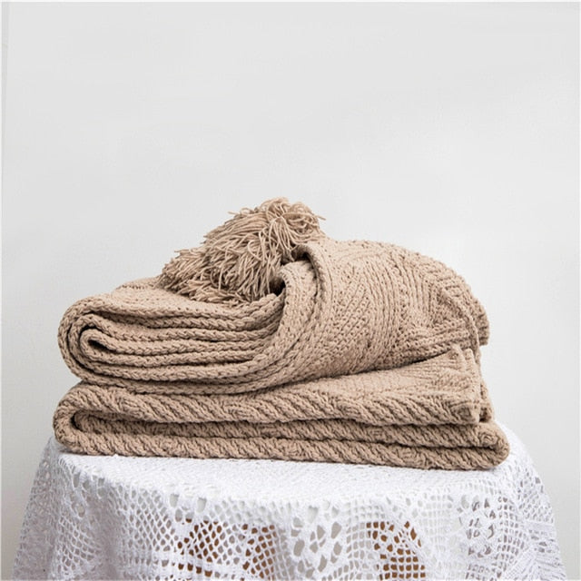Chenille Blanket Throw Super Soft Cover