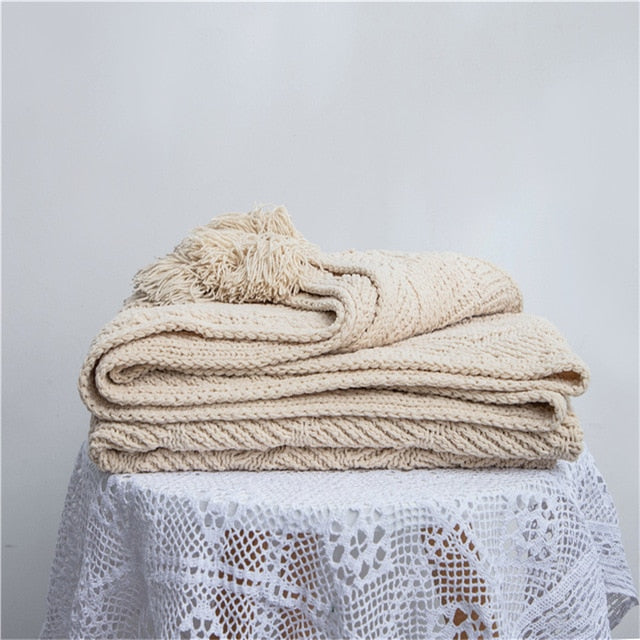 Chenille Blanket Throw Super Soft Cover