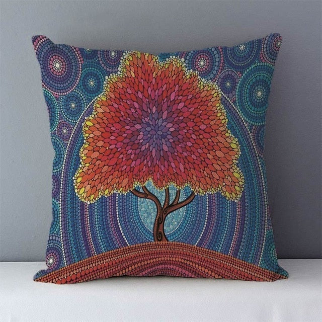 Flower Printed Pastoral Couch Seat Cushion