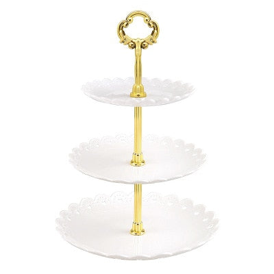 Cake Stand 3-layer Plastic Plate Party Storage