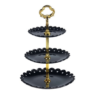 Cake Stand 3-layer Plastic Plate Party Storage