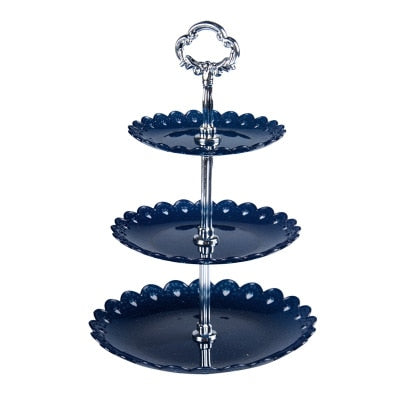 Cake Stand 3-layer Plastic Plate Party Storage