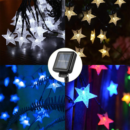 Solar Power LEDS Star Fairy String Light