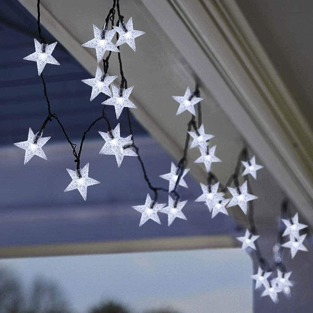 Solar Power LEDS Star Fairy String Light