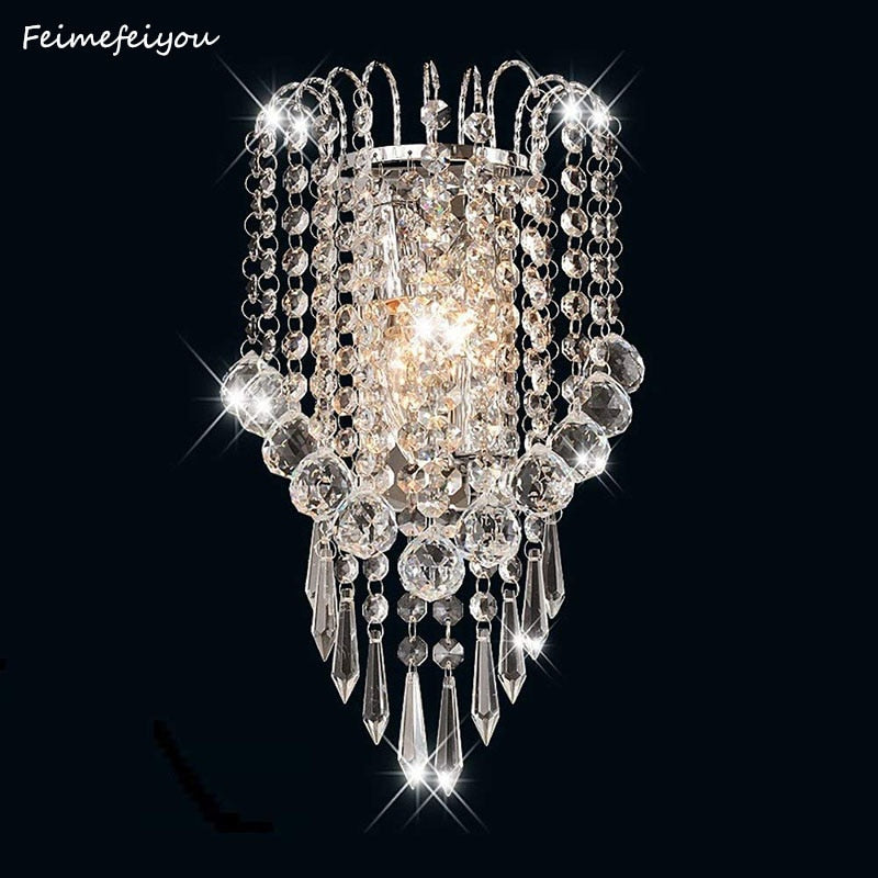 Crystal Mirror Stainless Steel Wall Lights