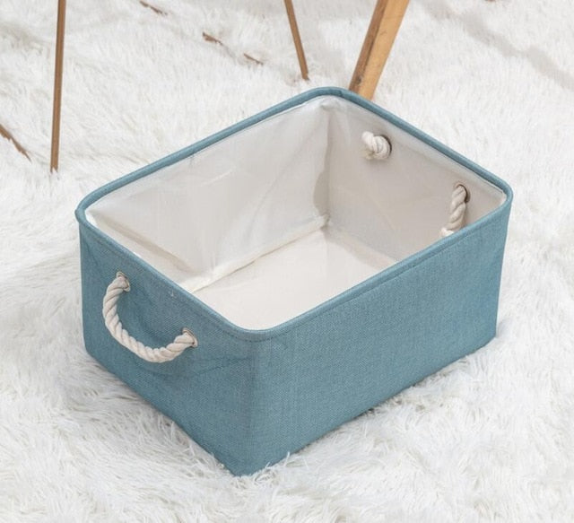 Folding Basket Linen Fabric Organizer