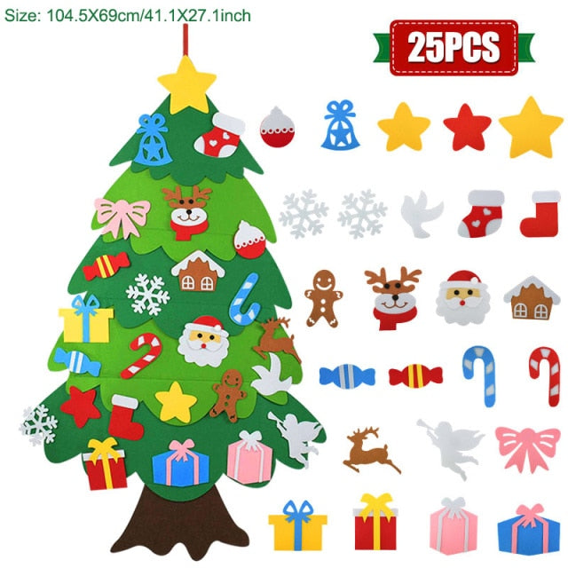 Kids DIY Felt Christmas Tree Decoration