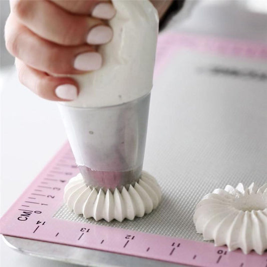 2 Sizes Diy Stainless Steel Icing Piping Cream Pastry Bag