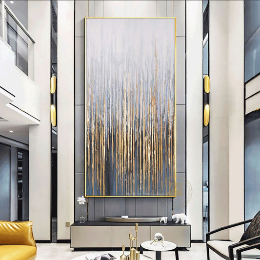 Large Wall Painting On Canvas Handmade Oil Vertical