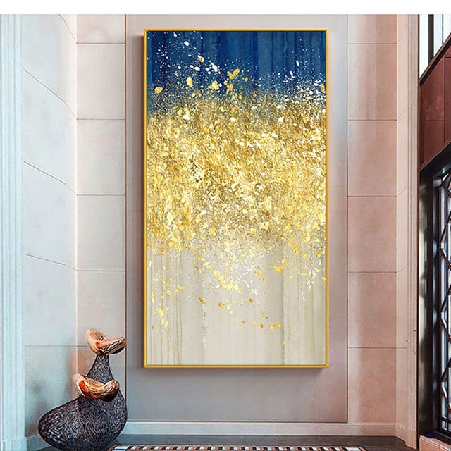 Large Wall Painting On Canvas Handmade Oil Vertical