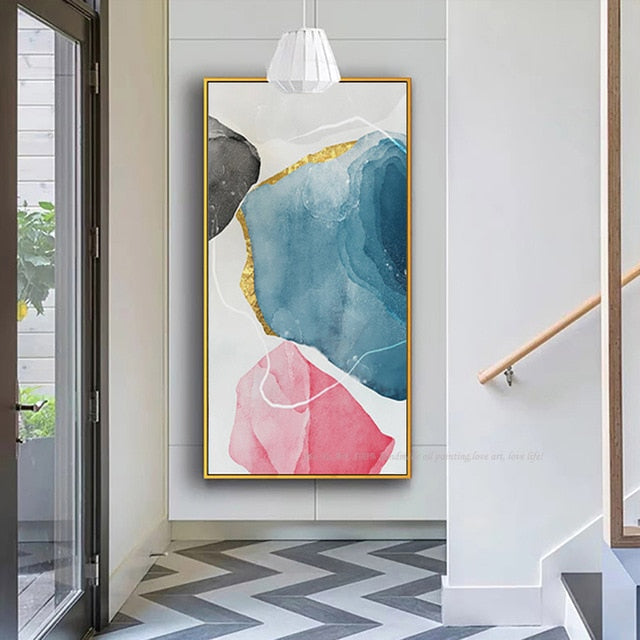 Large Wall Painting On Canvas Handmade Oil Vertical